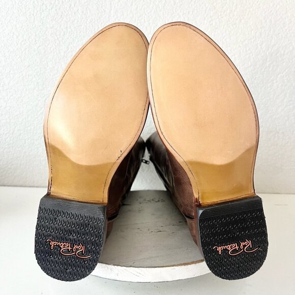 Rod Patrick Womens Cowboy Boots 9 Brown Leather Round Toe Tall Western Cowgirl - Picture 8 of 11